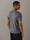 CALVIN KLEIN K10K111657 Slim Smooth Cotton Polo Shirt - Iron Gate
