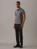 CALVIN KLEIN K10K111657 Slim Smooth Cotton Polo Shirt - Iron Gate