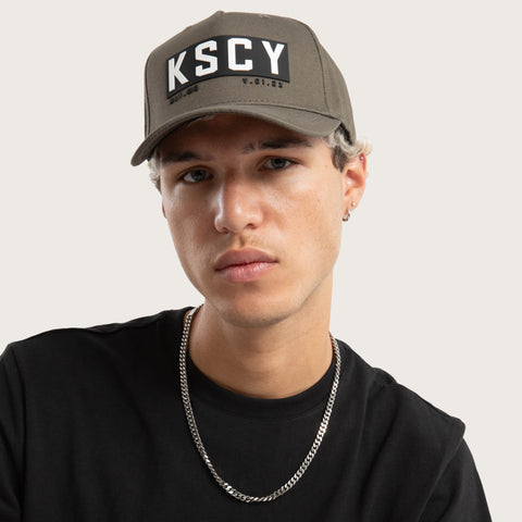 KISS CHACEY Chained Snapback Cap - Khaki