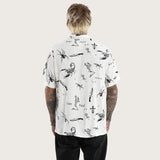 KISS CHACEY Scatter Resort Short Sleeve Shirt - White Print