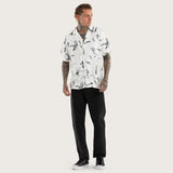 KISS CHACEY Scatter Resort Short Sleeve Shirt - White Print