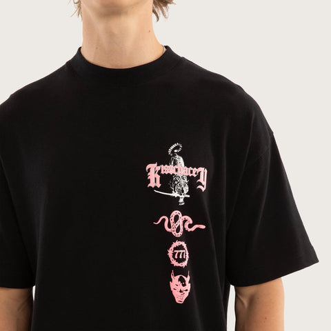 KISS CHACEY Zion Street Tee - Jet Black