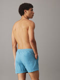 CALVIN KLIEN Monogram Medium Drawstring Swim Shorts - Adriatic Blue