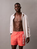 CALVIN KLEIN Intense Power Medium Drawstring Swim Shorts - Dazzling Coral