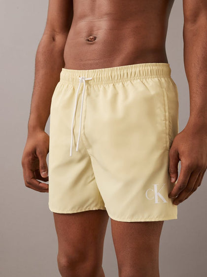 CALVIN KLEIN KM0KM01101 CK Monogram Medium Drawstring Swim Shorts - Garden Glade