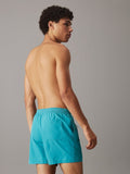 CALVIN KLIEN KM0KM01161 Monogram Medium Drawstring Swim Shorts -  HAZY TEAL