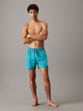 CALVIN KLIEN KM0KM01161 Monogram Medium Drawstring Swim Shorts -  HAZY TEAL