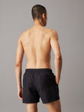 CALVIN KLEIN KM0KM01166 Logo Embroidery Medium Drawstring Swim Short - Black