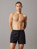CALVIN KLEIN KM0KM01166 Logo Embroidery Medium Drawstring Swim Short - Black