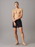 CALVIN KLEIN KM0KM01166 Logo Embroidery Medium Drawstring Swim Short - Black