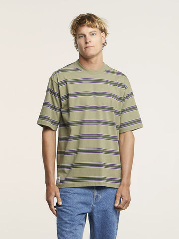 Lee BAGGY STRIPE 602296 RECYCLED COTTON TEE - Taps Stripe