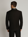 VARCE Heston 3208 Fine Twill Plain Shawl Lapel Jacket - Black