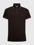 TOMMY HILFIGER 1985 Collection MW0MW30750 Tipped Slim Fit Polo - Black