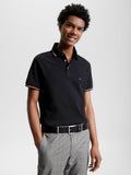 TOMMY HILFIGER 1985 Collection MW0MW30750 Tipped Slim Fit Polo - Black