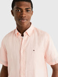 TOMMY HILFIGER MW0MW31734 Premium Linen Shirt - Pink Crystal