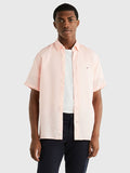 TOMMY HILFIGER MW0MW31734 Premium Linen Shirt - Pink Crystal