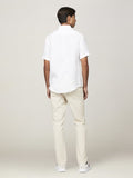 TOMMY HILFIGER MW0MW31734_YCF WCC PREMIUM LINEN RF SHIRT S/S - Optic White