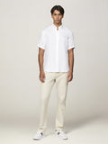 TOMMY HILFIGER MW0MW31734_YCF WCC PREMIUM LINEN RF SHIRT S/S - Optic White