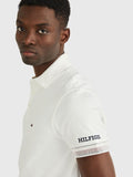 TOMMY HILFIGER BOLD TEXTURED CUFF POLO - Ancient White