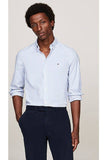 TOMMY HILFIGER MW0MW34573_0A5 Flex Stripe Poplin Slim Shirt - Vessel Blue/OP White