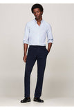 TOMMY HILFIGER MW0MW34573_0A5 Flex Stripe Poplin Slim Shirt - Vessel Blue/OP White