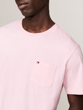 TOMMY HILFIGER MW0MW37283 Patch Pocket Crew Neck Tee - Pink Shade