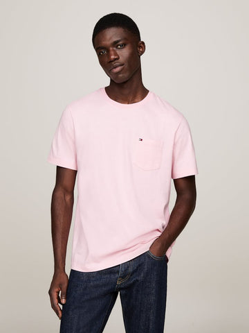 TOMMY HILFIGER MW0MW37283 Patch Pocket Crew Neck Tee - Pink Shade