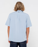 RUSTY OVERTONE SHORT SLEEVE LINEN SHIRT - Sky Blue