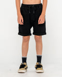 Rusty Boys Hooked On Elastic Short - Black