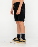 Rusty Boys Hooked On Elastic Short - Black