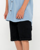 Rusty Boys Hooked On Elastic Short - Black