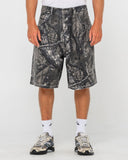 RUSTY Flip Rambo 24" Jort -  Grey Camo