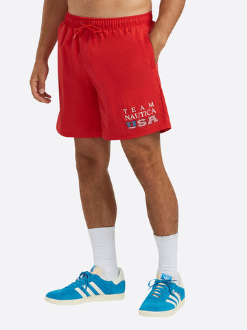 NAUTICA NAN1I01225823 Hyron 6" Swim Shorts - Red
