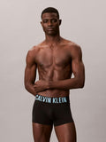 CALVIN KLEIN Intense Power NB3608 Cotton 3 Pack Trunks - Black/Harbor Mist Logo/Black/White