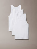 CALVIN KLEIN Cotton Stretch Blend 3-Pack Tank Tops - White