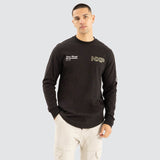 NENA AND PASADENA Dice Dual Curved LS Tee - Jet Black