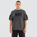 NENA AND PASADENA Dwell Loopback Raptor Tee - Asphalt