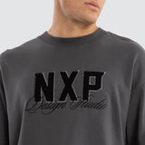 NENA AND PASADENA Dwell Loopback Raptor Tee - Asphalt