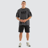 NENA AND PASADENA Dwell Loopback Raptor Tee - Asphalt