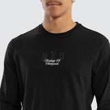 NENA AND PASADENA Final Dual Curved Longsleeve Tee - Jet Black