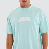 NENA AND PASADENA Performance Raptor Tee - Blue Light