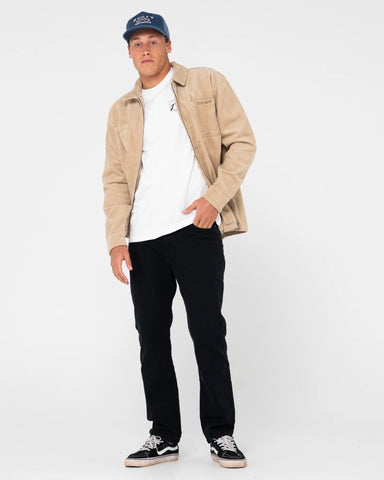 RUSTY V8 Coup Cord Zip Up Jacket - Light Fennel