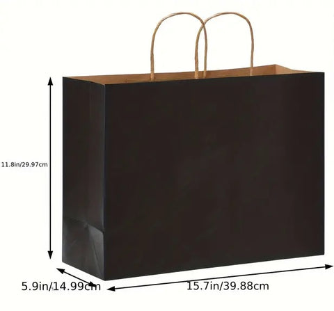 Paper Bag Large Black 40cm/30cm/15cm