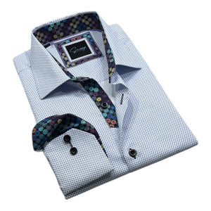 SCOOP Wisp L/S Geo Print Shirt - Sky