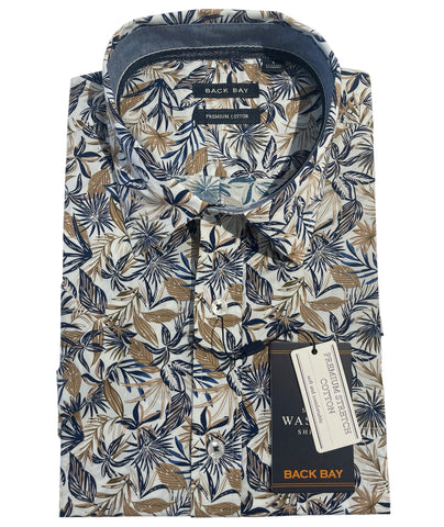 Back Back G480216 Premium Stretch Cotton S/S Shirt - Tan