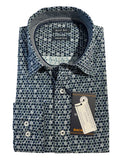 BACK BAY G580218 Stretch Print L/S Shirt - Moss