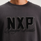 NENA AND PASADENA Dwell Loopback Raptor Tee - Asphalt