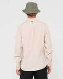 Rusty Overtone L/S Linen Shirt - Ecru