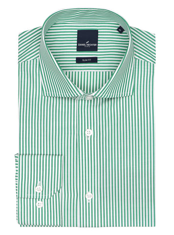 DANIEL HECHTER Jacque S23BS255-33 Stripe L/S Business Shirt - Green