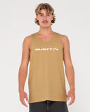 RUSTY Vital Graphic Tank - Khaki